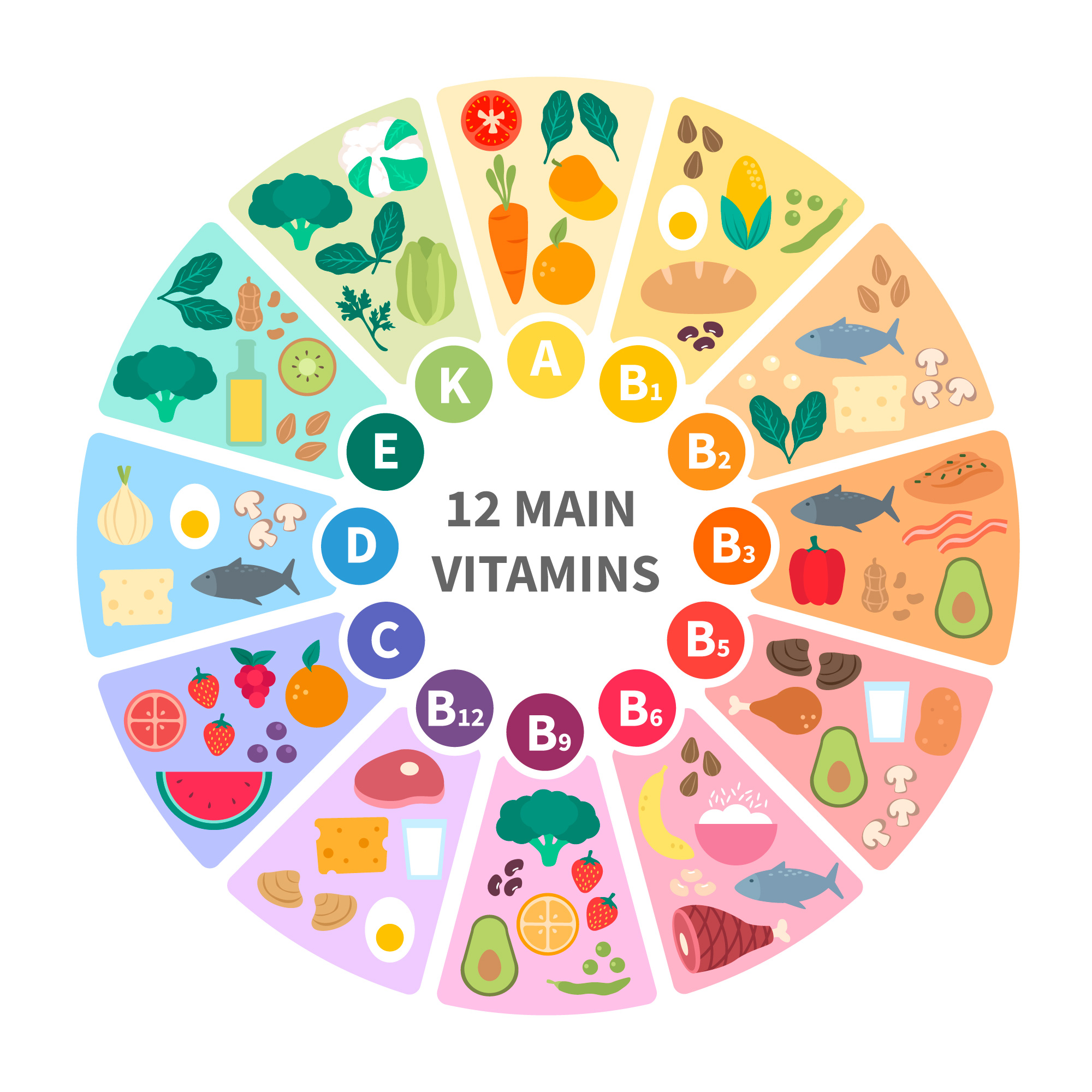 12 main vitamin chart photo.